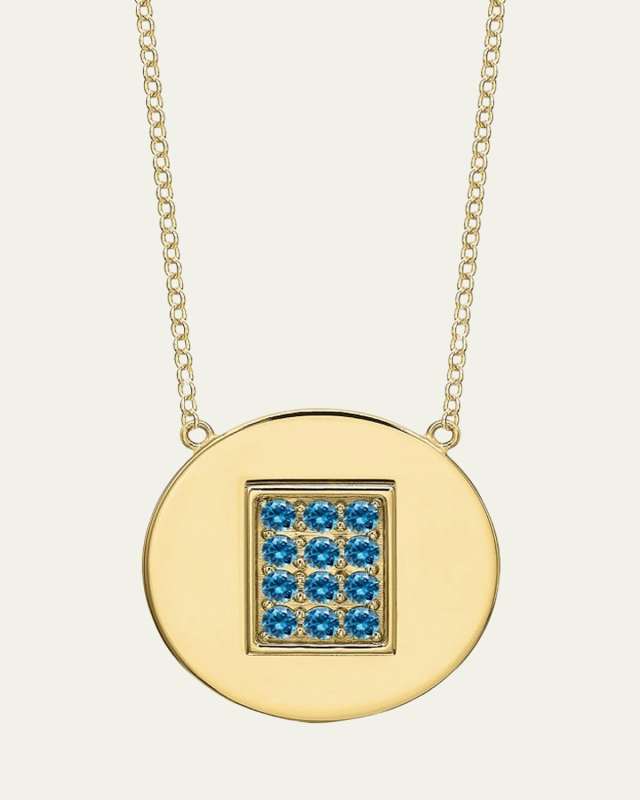 14K Gold Aquamarine Birthstone Necklace